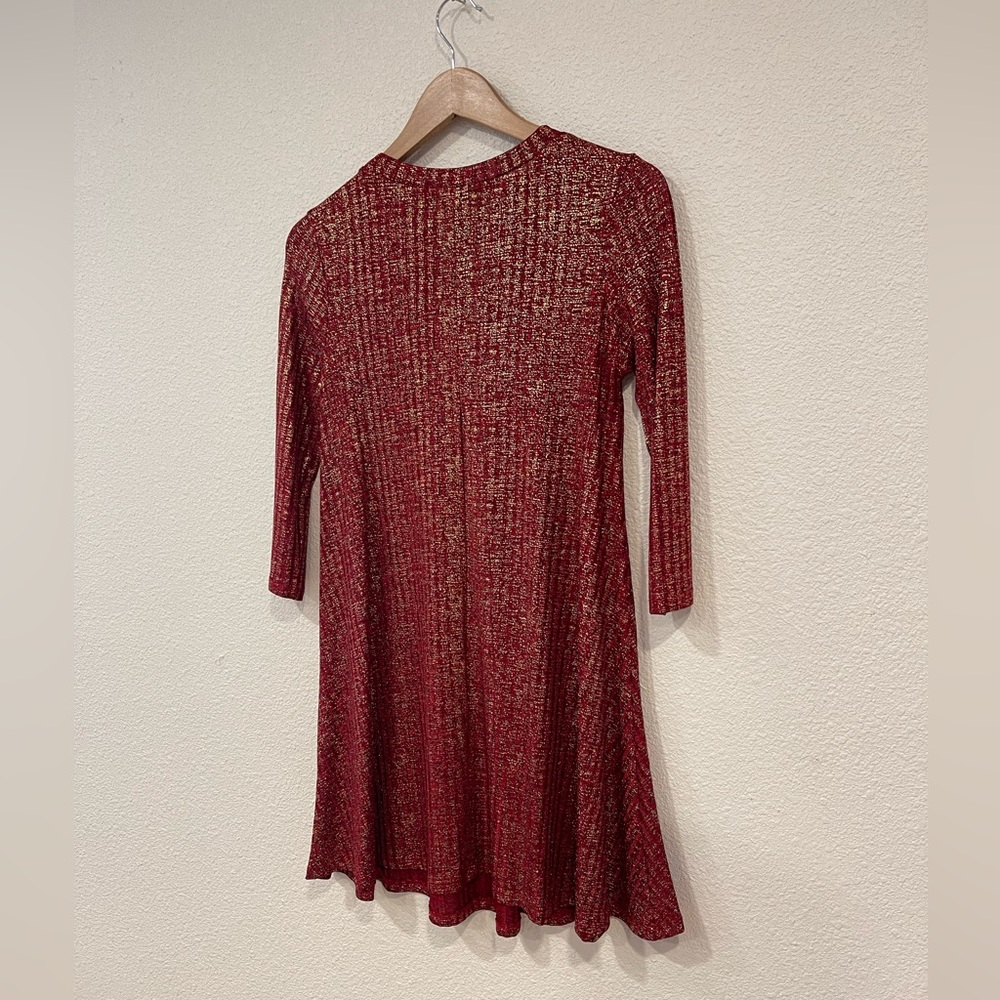 Red and Gold Mini Dress. Size Medium.
